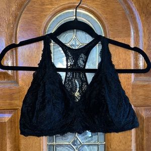 Razor back lace bra.